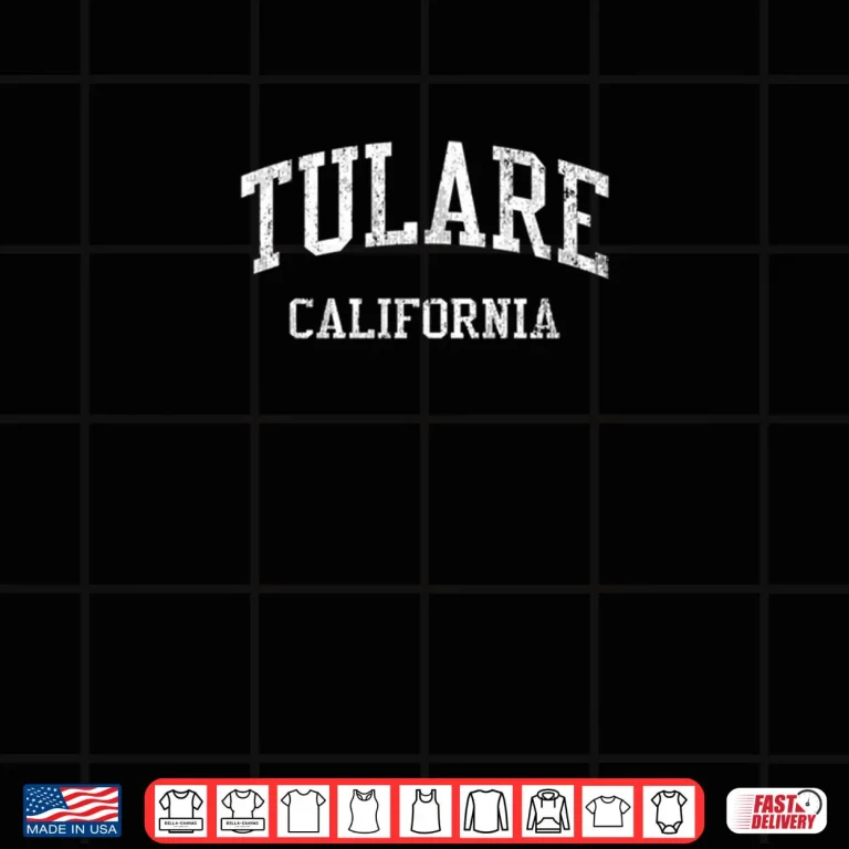 Design Tulare CA J05 Vintage Athletic Sports Shirt