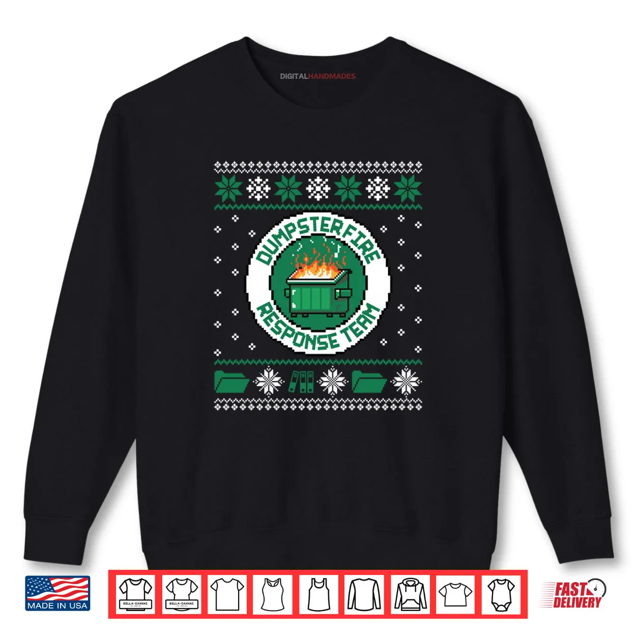Dumpster Fire Response Team Chaos Ugly Sweater Cute Employee Shirt Dumpster Fire Response Team Chaos Ugly Sweater Cute Employee Shirt