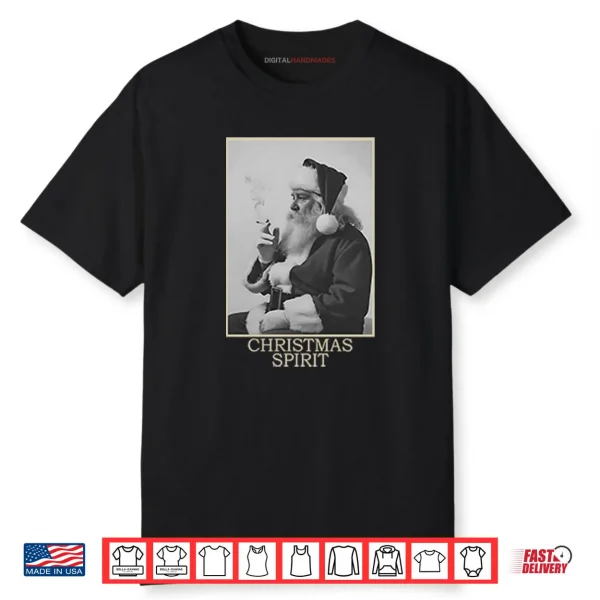 Santa Smoking Christmas Spirit Shirt