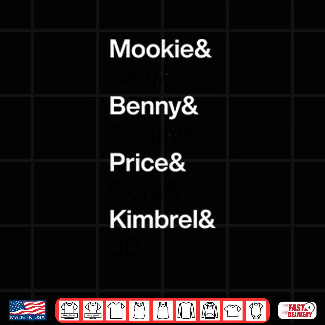 Mookie Sale Benny Bogey Price Cora Kimbrel JD Shirt Mookie Sale Benny Bogey Price Cora Kimbrel JD Shirt