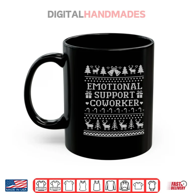 Mug Emotional Support Coworker Christmas Shirt