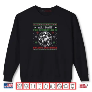 Western Cowboys Biscuits and Whores Christmas Quote Shirt