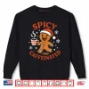 Spicy Gingerbread Caffeinated Funny Coffee Lover Christmas Shirt