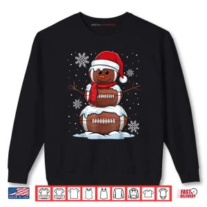 Merry Christmas Football Snowman Holiday Sports Xmas Pajamas Shirt
