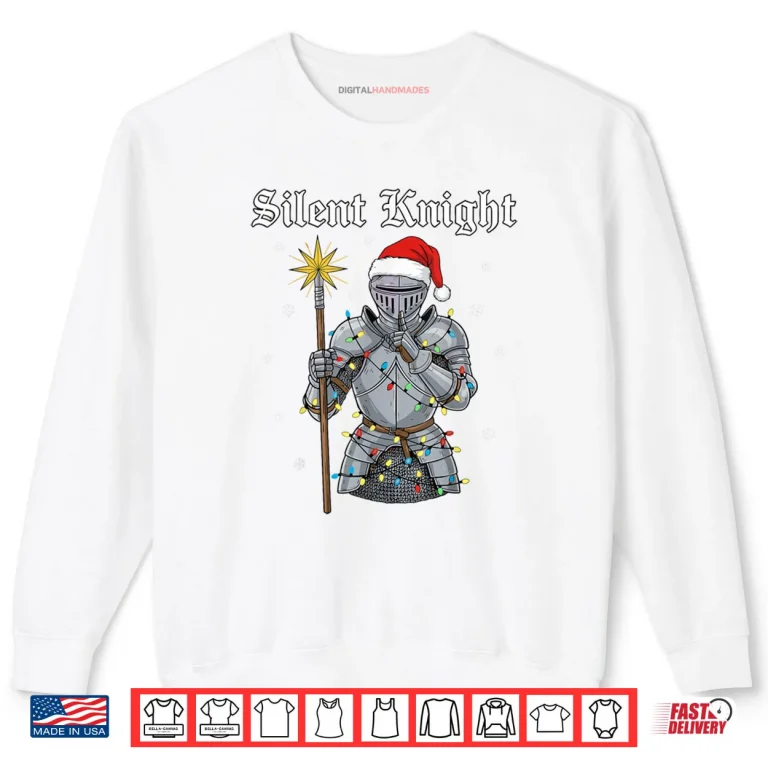Sweatshirt Silent Santa Knight Medieval Christmas Warrior Festive Shirt 1