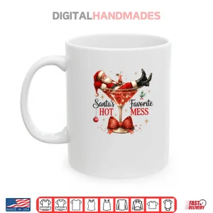 Mug Santa Hot Mess Christmas Cocktail Martini Shirt 1