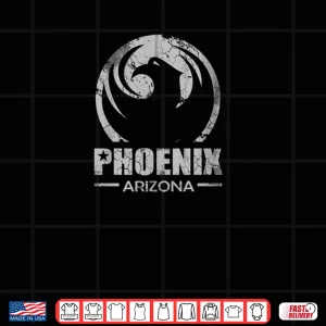 Design Phoenix Arizona Flag Vintage Distressed Shirt 1