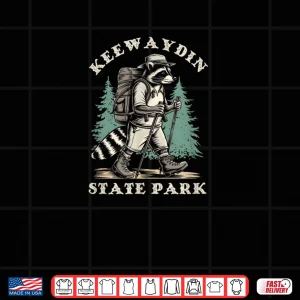 Design Keewaydin State Park New York NY Hiking Raccoon Shirt