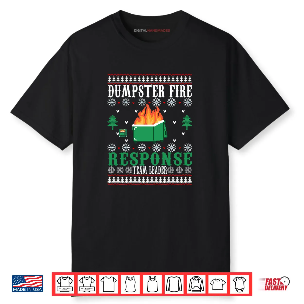 Dumpster Fire Response Team Leader Christmas Shirt Dumpster Fire Response Team Leader Christmas Shirt