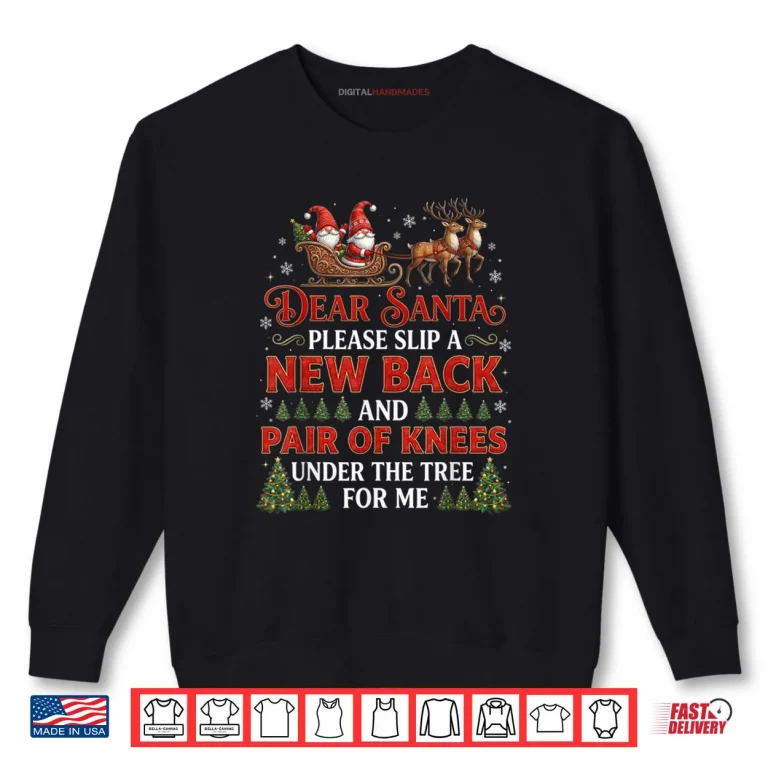 Sweatshirt Christmas Dear Santa Please Slip A New Back Xmas Shirt 1