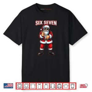 Six Seven 6 7 Meme Santa Christmas Shirt