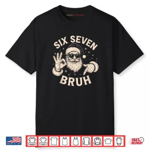 Bruh 67 Christmas Santa Six Seven 6 7 Boys Christmas Pajamas Shirt