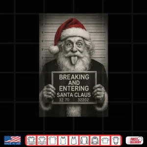 Design Santa Claus Mugshot Christmas Santa Xmas Shirt