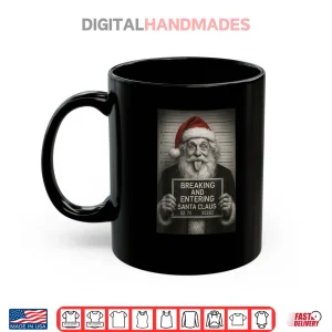 Mug Santa Claus Mugshot Christmas Santa Xmas Shirt