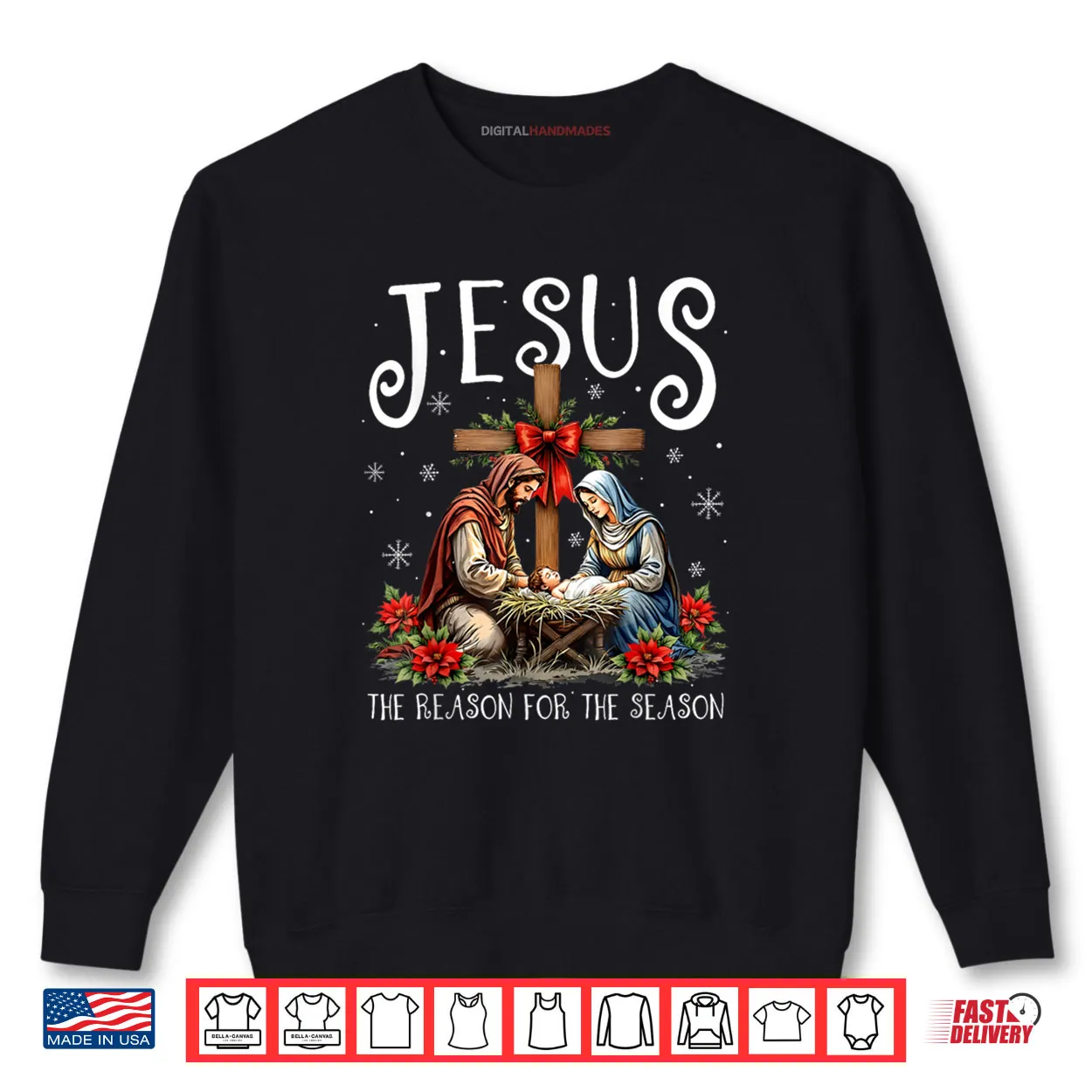 Jesus is The Reason for The Season Christmas Xmas Christian Shirt Jesus is The Reason for The Season Christmas Xmas Christian Shirt