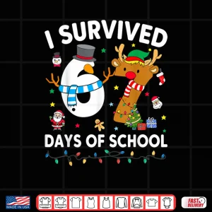 Design I Survived 67 Days of School Meme Six Seven Christmas Shirt