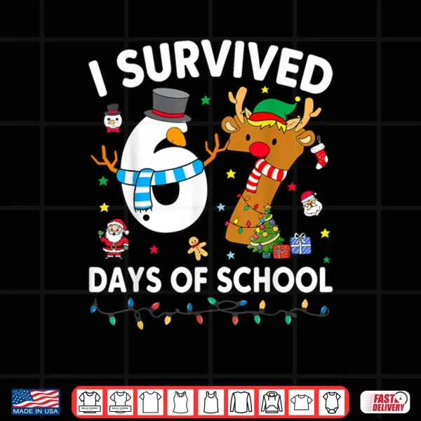 I Survived 67 Days of School Meme Six Seven Christmas Shirt 4 Design I Survived 67 Days of School Meme Six Seven Christmas Shirt