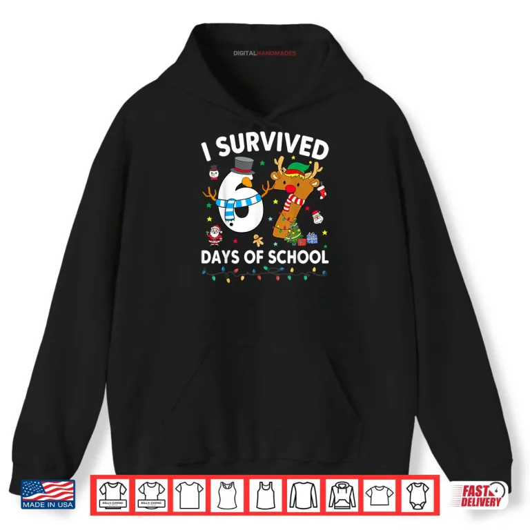 Hoodie I Survived 67 Days of School Meme Six Seven Christmas Shirt