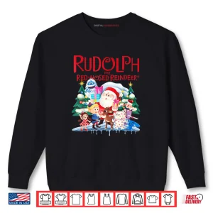 Sweatshirt Cute Rudolph The Red Nosed Reindeer Christmas Shirt