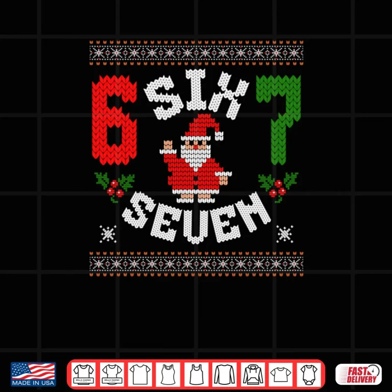 Design 67 Meme Six Seven Christmas Ugly Sweater Shirt