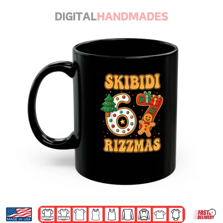 Mug SKIBIDI 67 RIZZMAS Funny Six Seven Meme Christmas Shirt