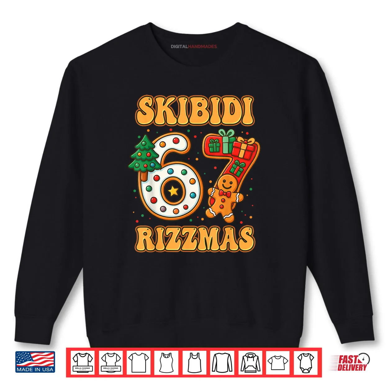 SKIBIDI 67 RIZZMAS Funny Six Seven Meme Christmas Shirt SKIBIDI 67 RIZZMAS Funny Six Seven Meme Christmas Shirt