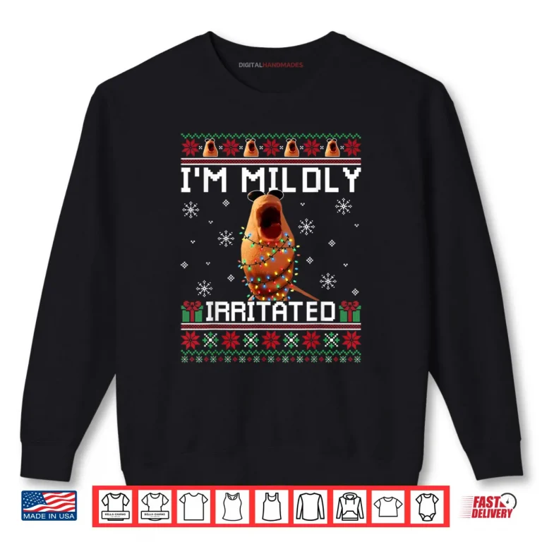 Sweatshirt Im Mildly Irritated Marcus The Worm Christmas Meme Shirt 3