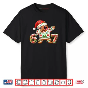 Gingerbread Six Seven 67 Ice Cream Drip Christmas Shirt