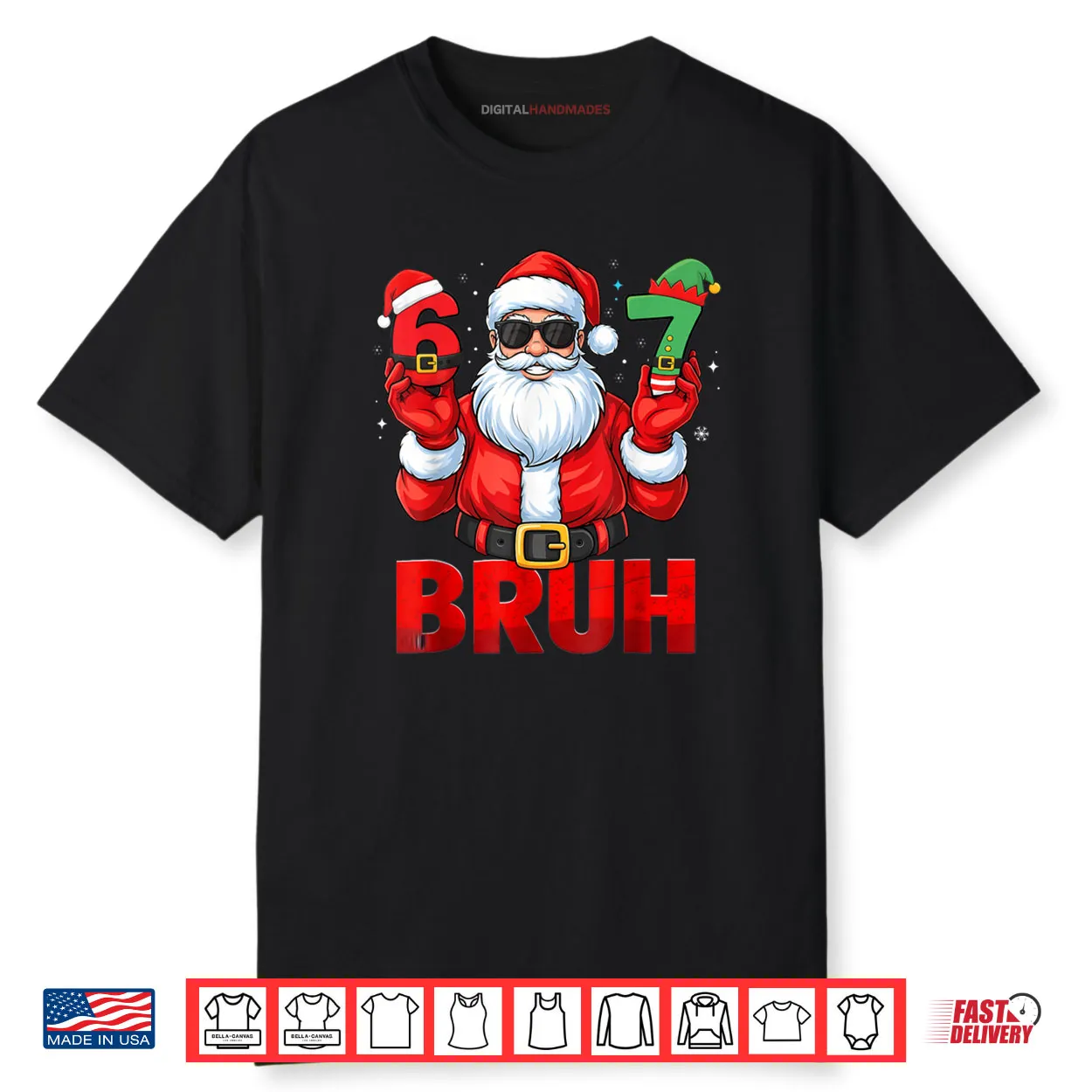 Bruh Six Seven 67 Meme 6 7 Elf Santa Christmas Pajamas Shirt Bruh Six Seven 67 Meme 6 7 Elf Santa Christmas Pajamas Shirt