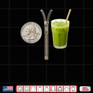 Quarter Zips and Matcha Funny Meme Saying Shirt 4 Design Quarter Zips and Matcha Funny Meme Saying Shirt