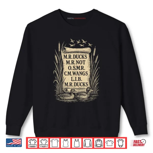 Sweatshirt M R Ducks M R Not O S M R CM Wangs Lib M R Ducks Shirt