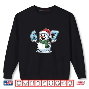 Sweatshirt Festive Snowman Christmas Winter Cheer 67 Number Shirt