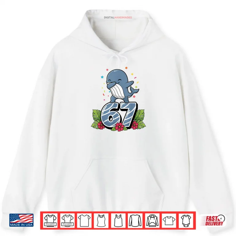 Hoodie Six Seven Meme Dabbing Baby Whale 67 Funny Gen Z Apha Shirt
