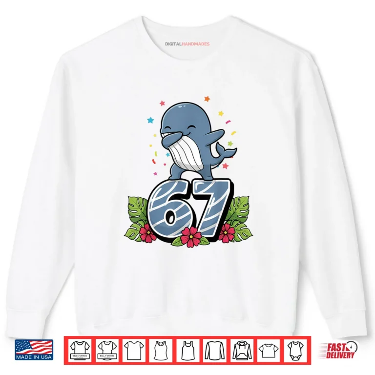 Sweatshirt Six Seven Meme Dabbing Baby Whale 67 Funny Gen Z Apha Shirt