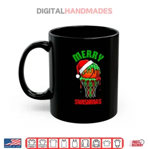 Mug Merry Swishmas Basketball Ugly Christmas Xmas Shirt