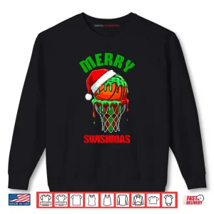 Sweatshirt Merry Swishmas Basketball Ugly Christmas Xmas Shirt
