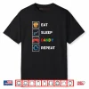 Food & Drink Eat Sleep Dandy Repeat Pixel Foodie Retro Gamer Shirt