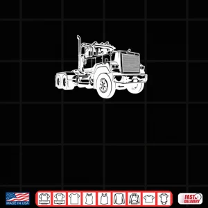 Design Diesel Truck Day Cab Big Rig Driver Graphic Art Shirt