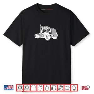 Diesel Truck Day Cab Big Rig Driver Graphic Art Shirt