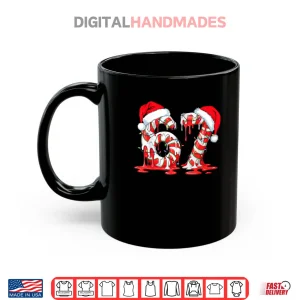 Mug 67 Meme Six Seven Candy Canes Drip Christmas Pajamas Holiday Shirt