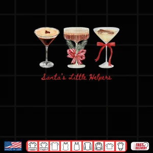Santa's Little Helper Martini Merry Christmas Shirt 4 Design Santas Little Helper Martini Merry Christmas Shirt 1