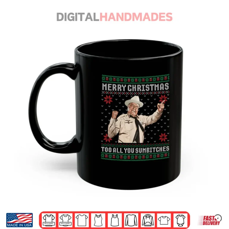 Mug Merry Christmas to All You Sumbitches Ugly Sweater Vintage Shirt 1