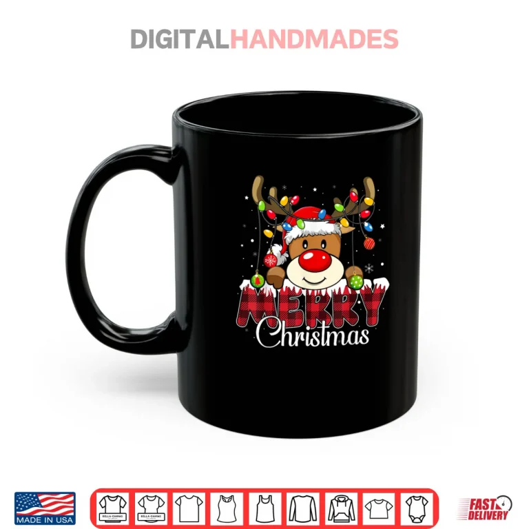 Mug Merry Christmas Reindeer Xmas Family Matching Shirt 1