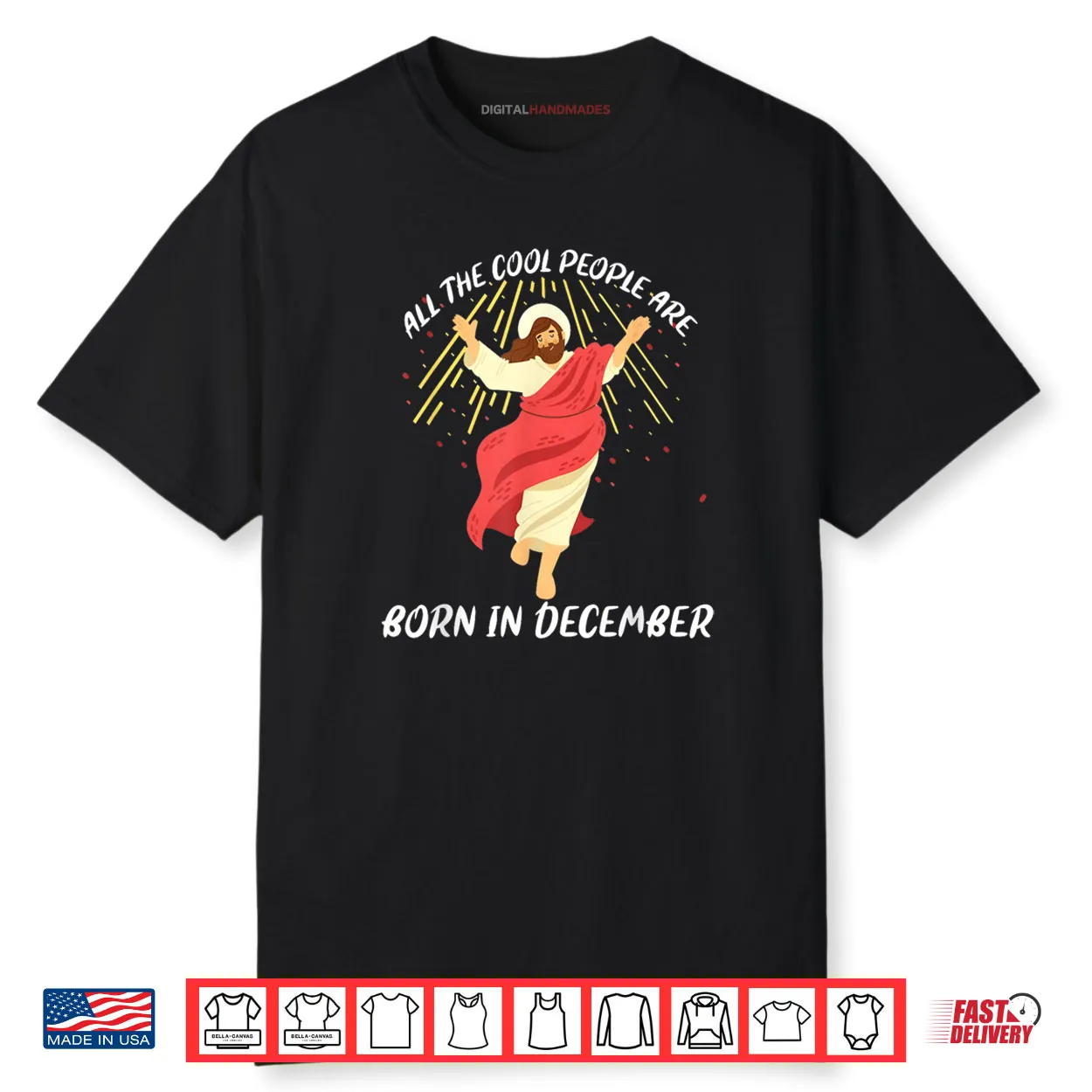 Cool People are Born in December Christian Jesus Christmas Shirt Cool People are Born in December Christian Jesus Christmas Shirt