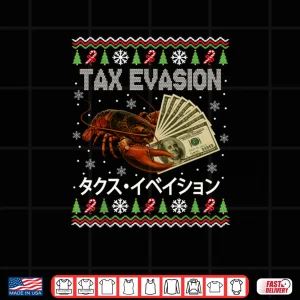 Design Tax Evasion Lobster Funny Ugly Christmas Shirt