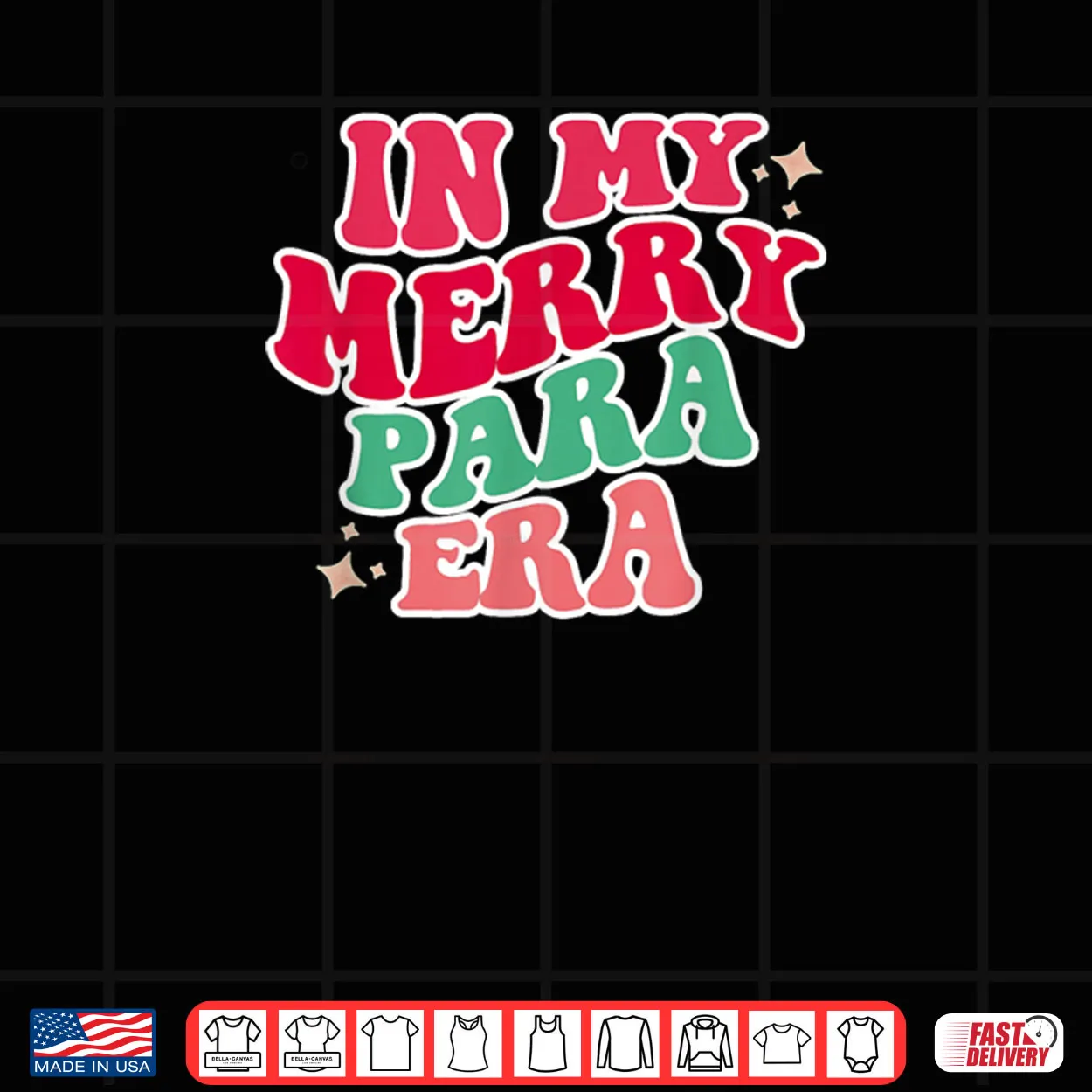 Paraprofessional in My para Era Christmas para Gift Shirt Paraprofessional in My para Era Christmas para Gift Shirt