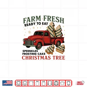Red Truck Farm Fresh Debbie Christmas Cake Holiday Shirt 4 Design Red Truck Farm Fresh Debbie Christmas Cake Holiday Shirt