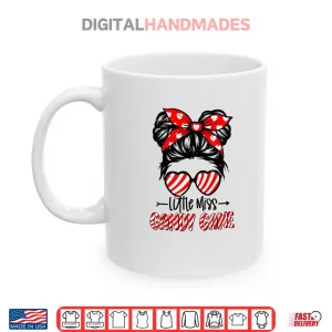 Mug Candy Cane Messy Bun Girl Christmas Xmas Holiday Shirt