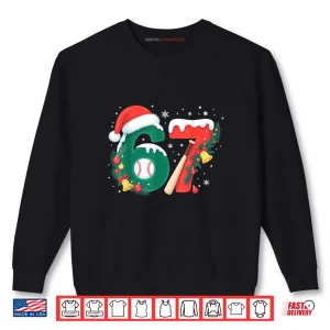 Sweatshirt 67 Christmas Baseball 6 7 Meme Boys Six Seven Christmas Shirt