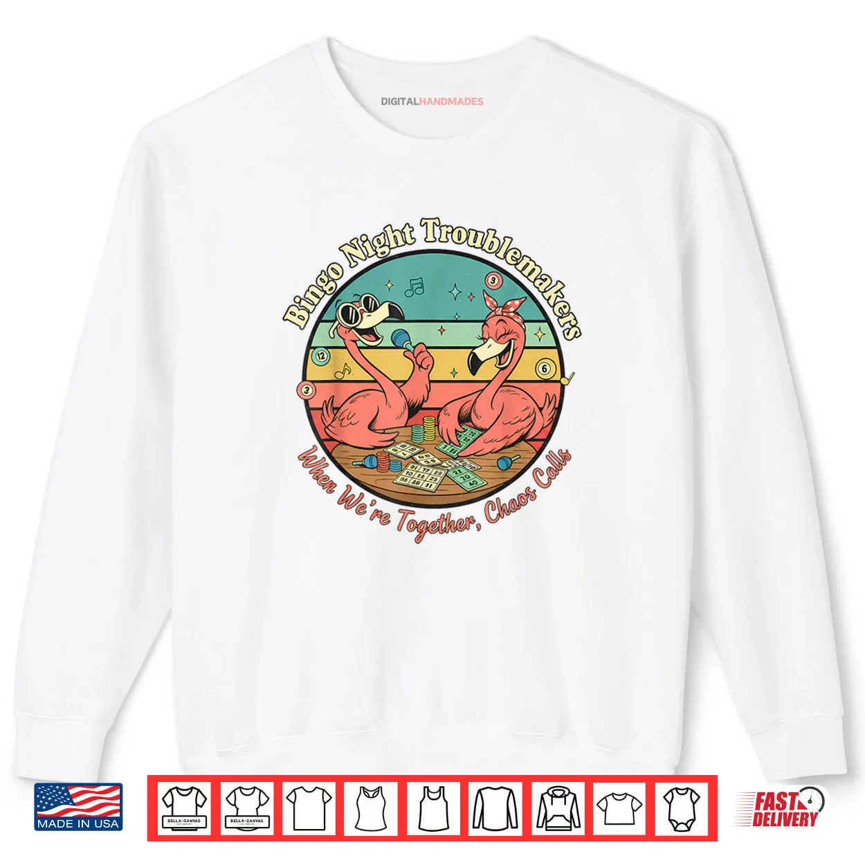 Flamingo Bingo Night Troublemakers Shirt Flamingo Bingo Night Troublemakers Shirt